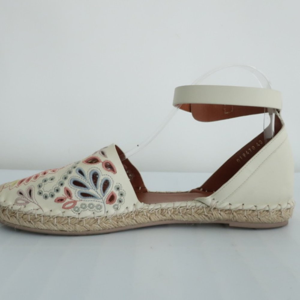 Valentino A Jour Espadrille Flats Ivory Laser Cut - Picture 4 of 8